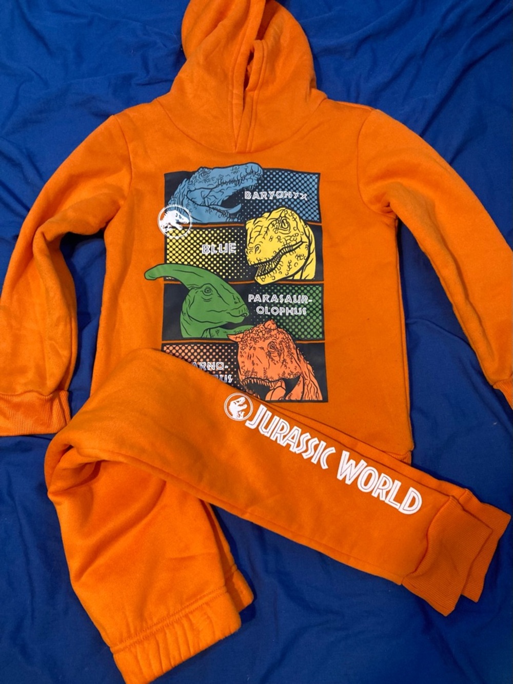 Kids 6 sweat suit Jurassic World NWOT